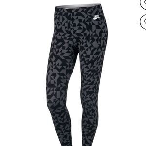 Nike Sportswear Club Tangrams Women's Leggings Black/Grey M
